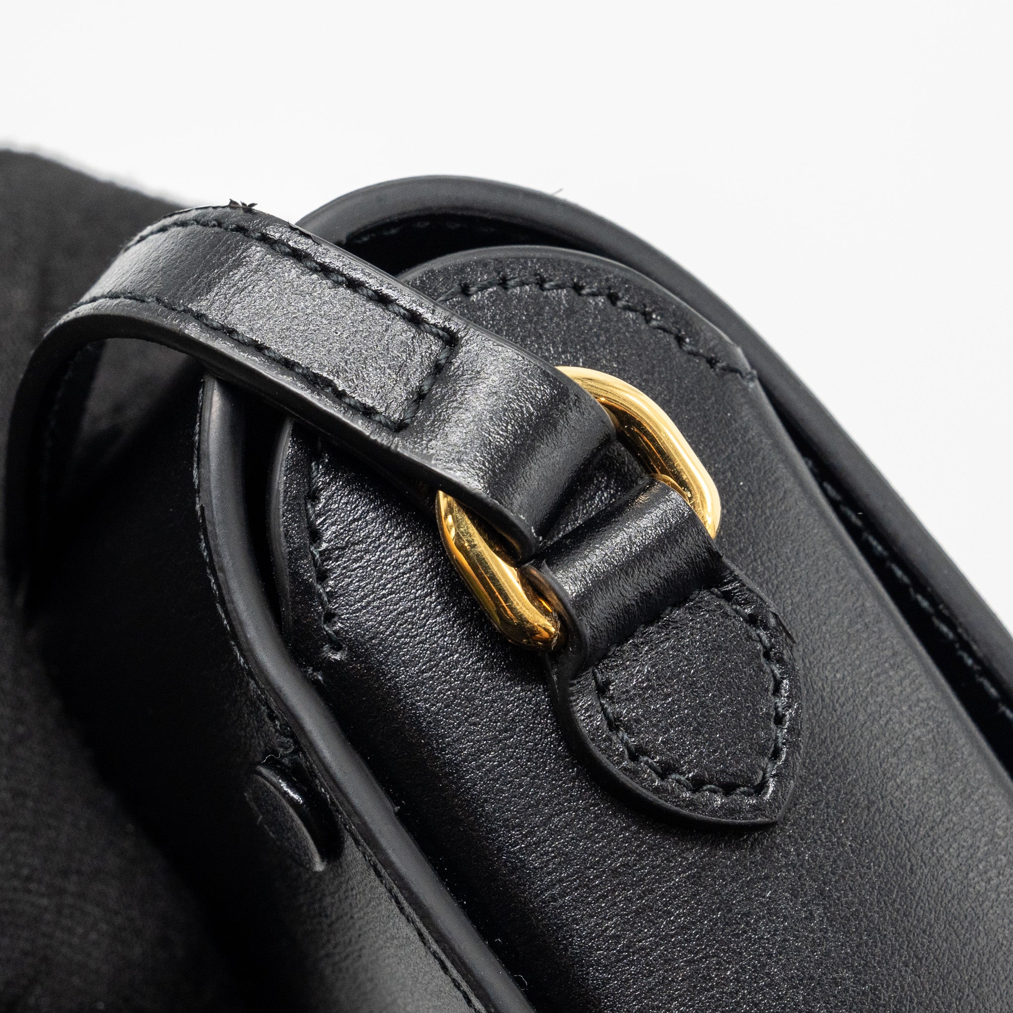 GUCCI 1955 HORSEBIT 1955 CROSSBODY BAG CALFSKIN BLACK GHW