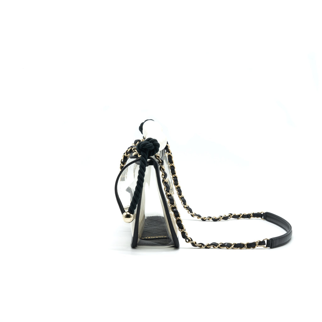 CHANEL SAND BY THE SEA PEARL FLAP BAG