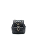 CHANEL DUMA MINI BACKPACK LAMBSKIN BLACK LGHW(MICROCHIP)