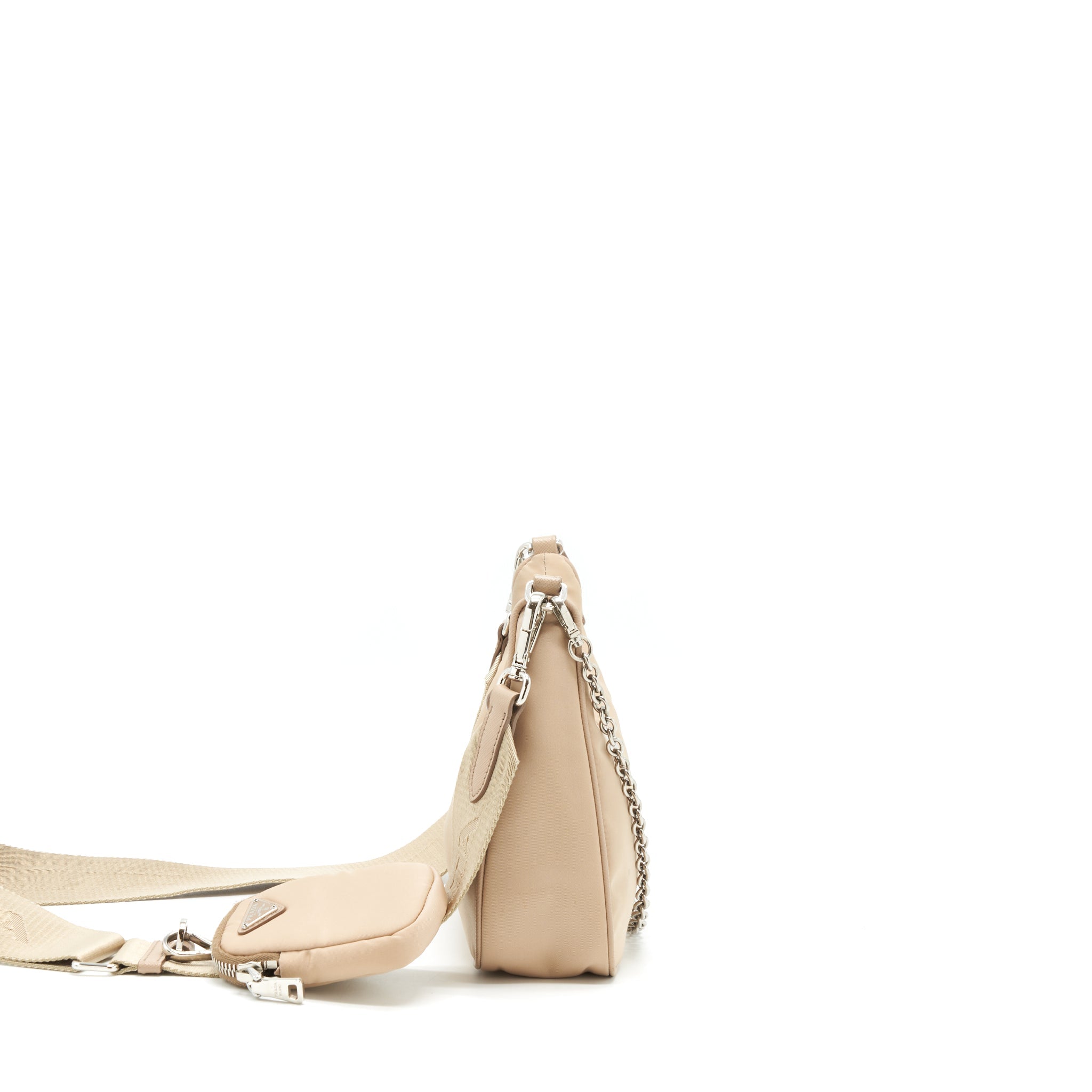 PRADA 2005 RE-EDITION NYLON BAG LIGHT BEIGE