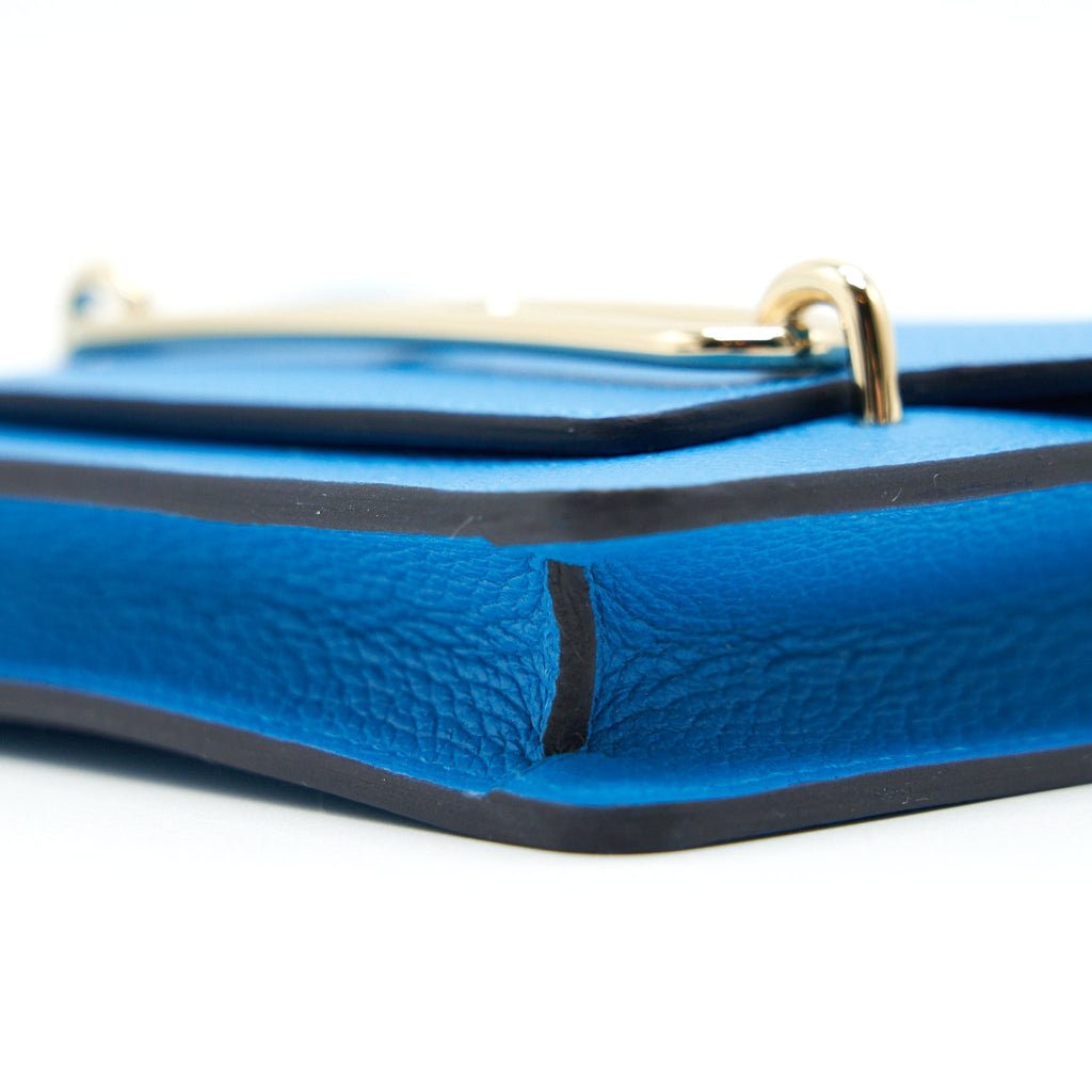 HERMES ROULIS SLIM WALLET EVERCOLOR BLEU FRIDA/ROSE MEXICO GHW