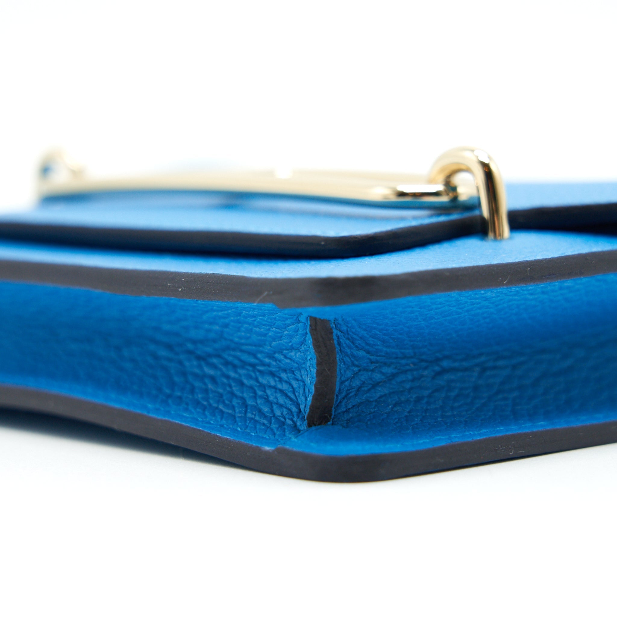 HERMES ROULIS SLIM WALLET EVERCOLOR BLEU FRIDA/ROSE MEXICO GHW
