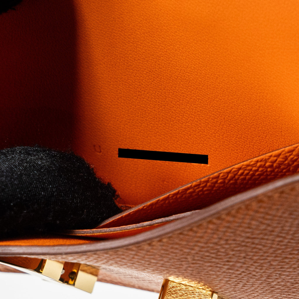 HERMES CONSTANCE SLIM EPSOM ORANGE GHW