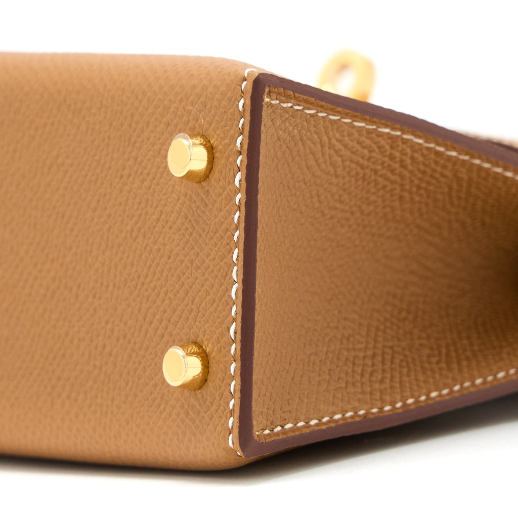HERMES MINI KELLY II 20CM EPSOM GOLD GHW
