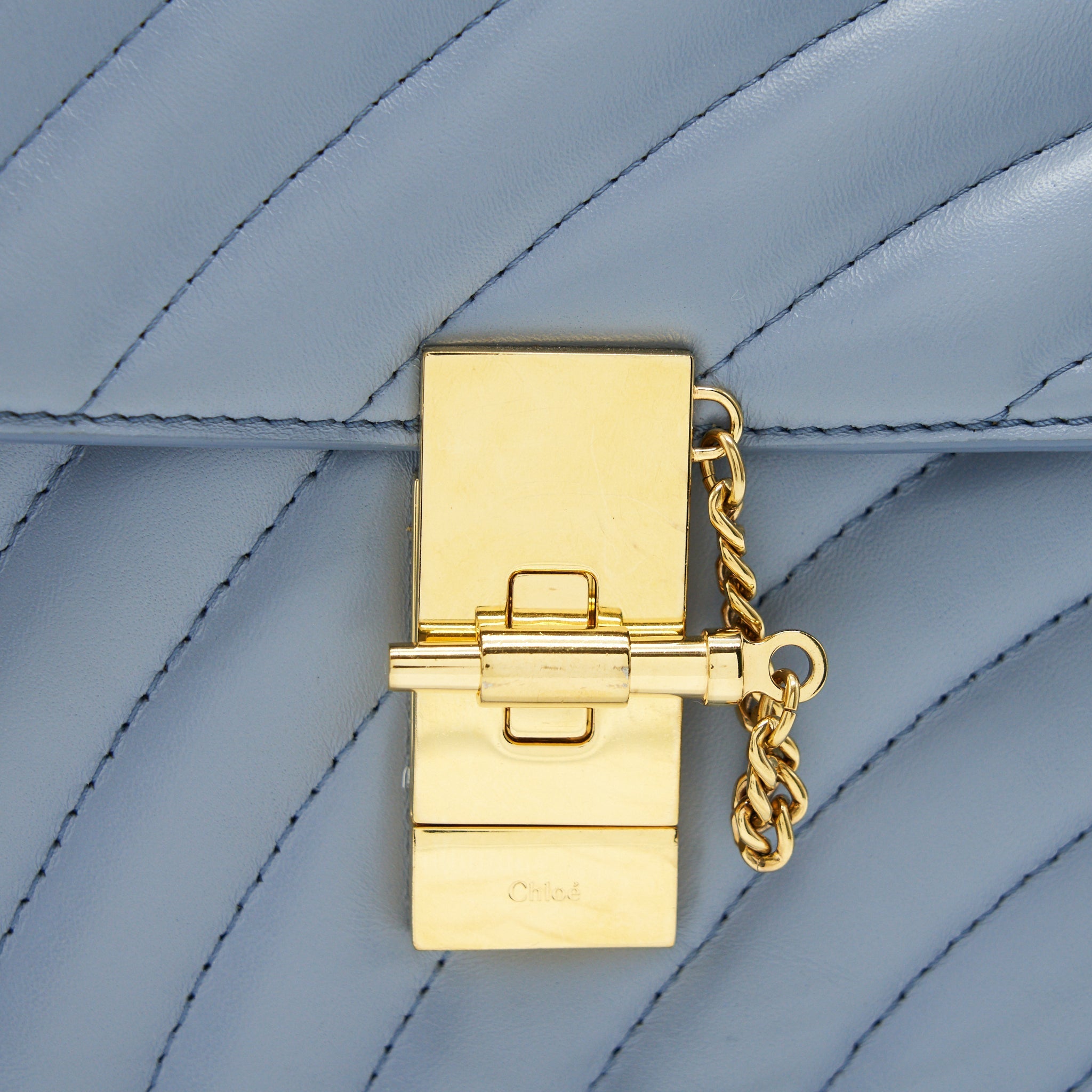 CHLOE MINI DREW BIJOU IN LIGHT BLUE GHW