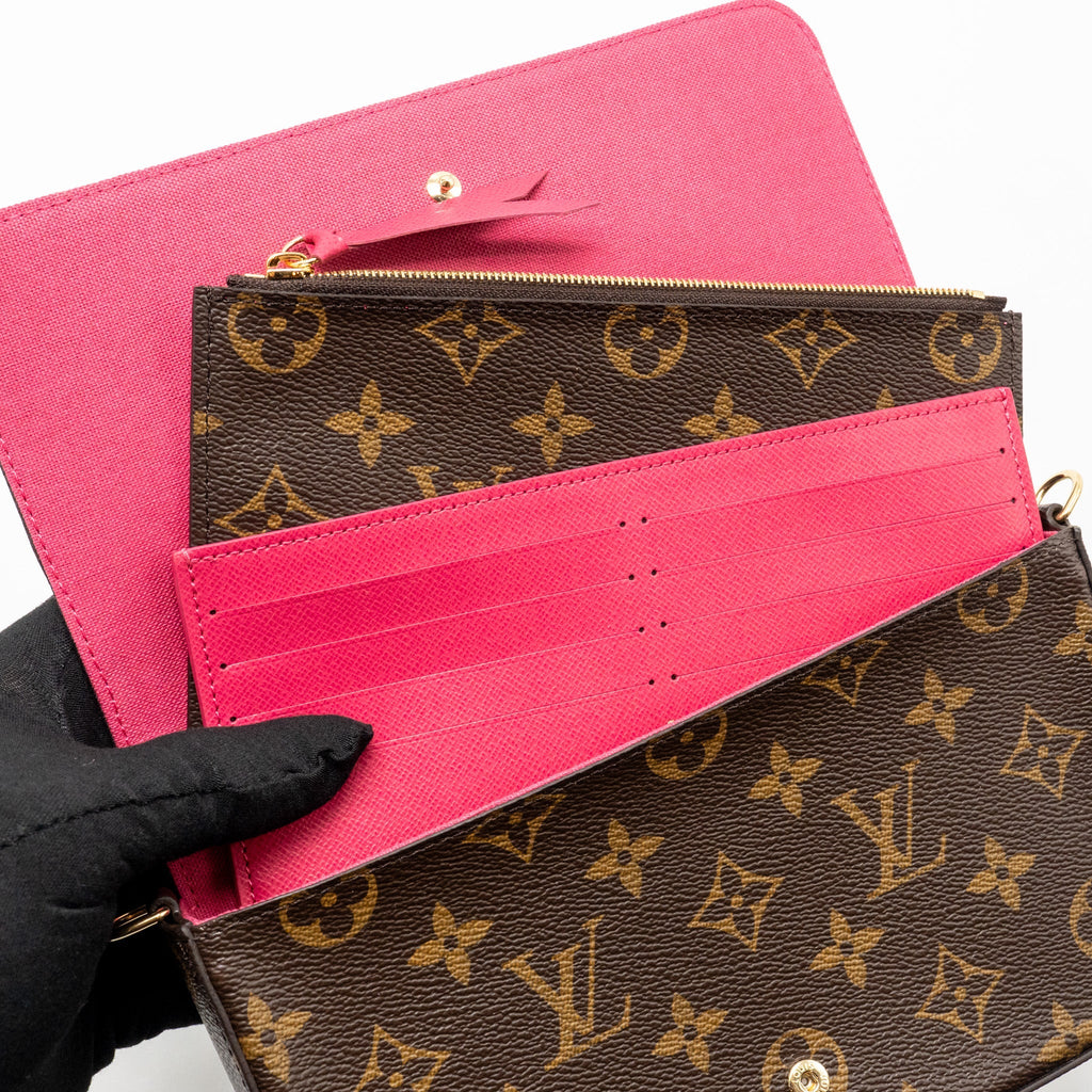LOUIS VUITTON POCHETTE FELICIE LIMITED EDITION VIVIENNE MASCOT ON HOLLYWOOD DRIVE MONOGRAM CANVAS GHW
