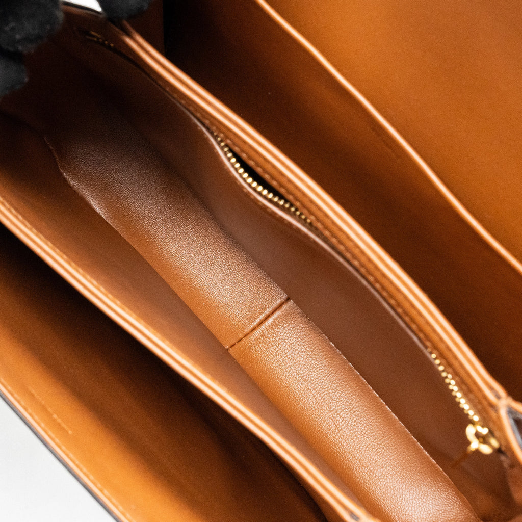 CELINE CLASSIC TRIOMPHE BAG CANVAS / CALFSKIN TAN GHW
