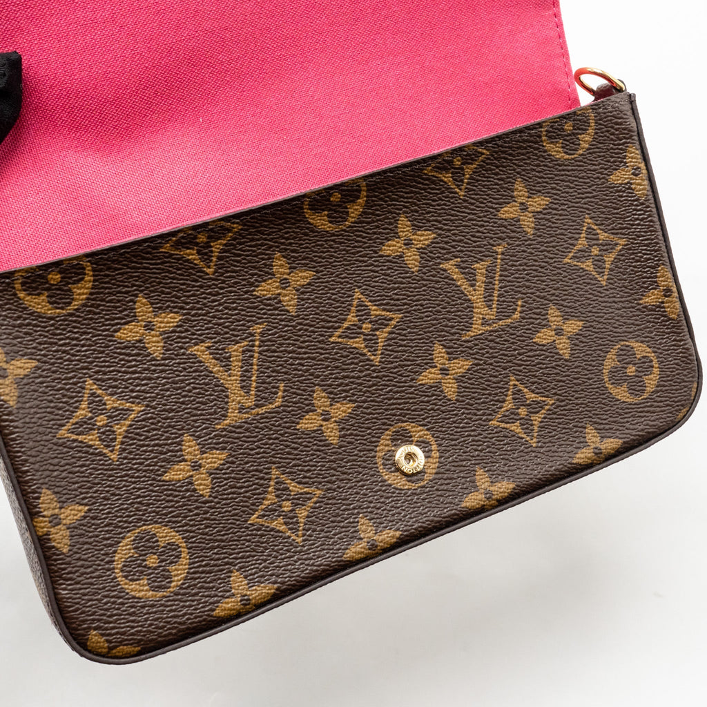 LOUIS VUITTON POCHETTE FELICIE LIMITED EDITION VIVIENNE MASCOT ON HOLLYWOOD DRIVE MONOGRAM CANVAS GHW