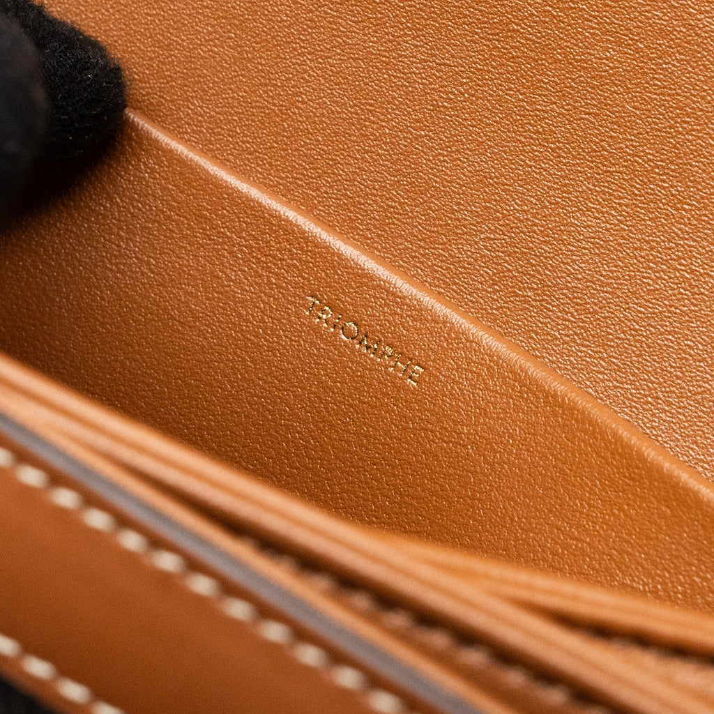 CELINE CLASSIC TRIOMPHE BAG CANVAS / CALFSKIN TAN GHW