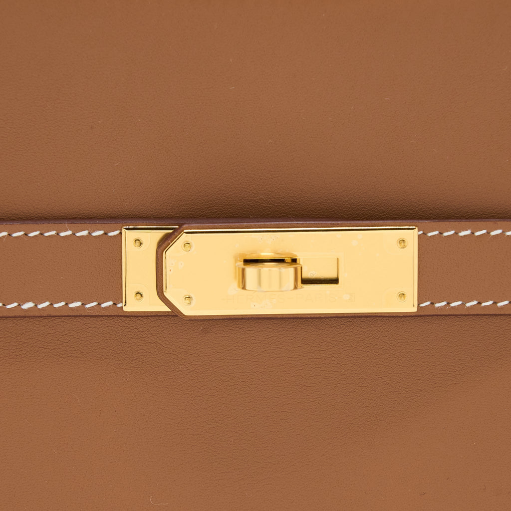 HERMES MINI JYPSIERE SWIFT/SANGLE STRAP GOLD/GOLD-BLANC GHW