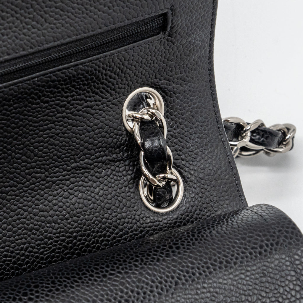 CHANEL JUMBO CLASSIC DOUBLE FLAP CAVIAR BLACK SHW