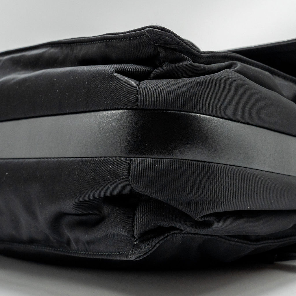PRADA PADDED RE-NYLON SHOULDER BAG BLACK SHW