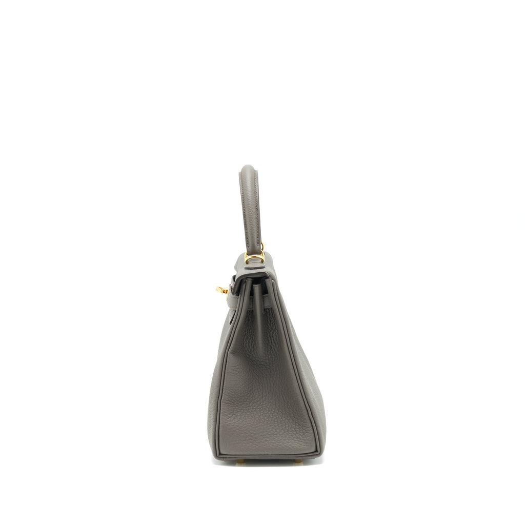 HERMES KELLY 25 TOGO 8F GRIS ETAIN GHW