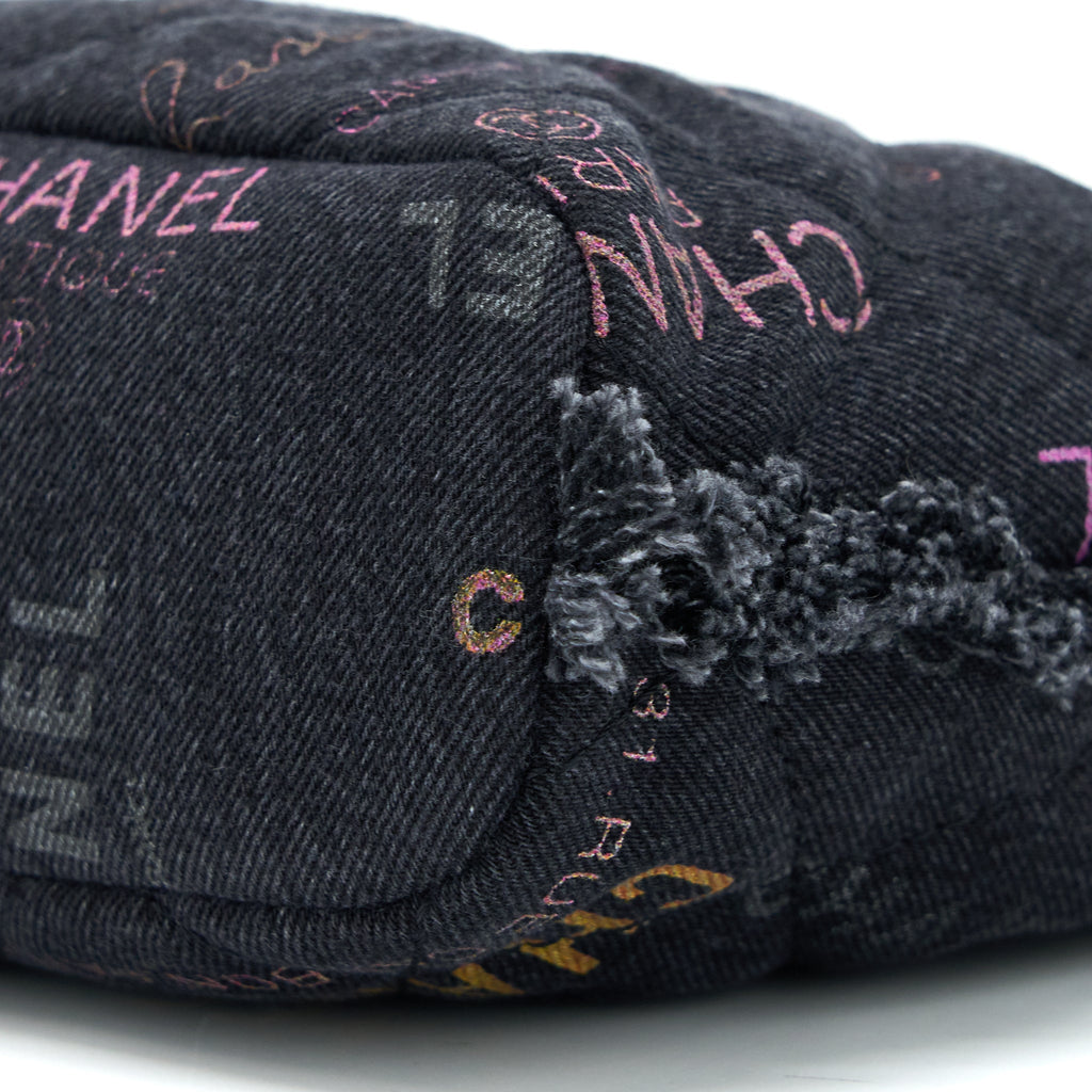CHANEL 22P SMALL BLACK DENIM BUCKET BAG GHW (MICROCHIP)
