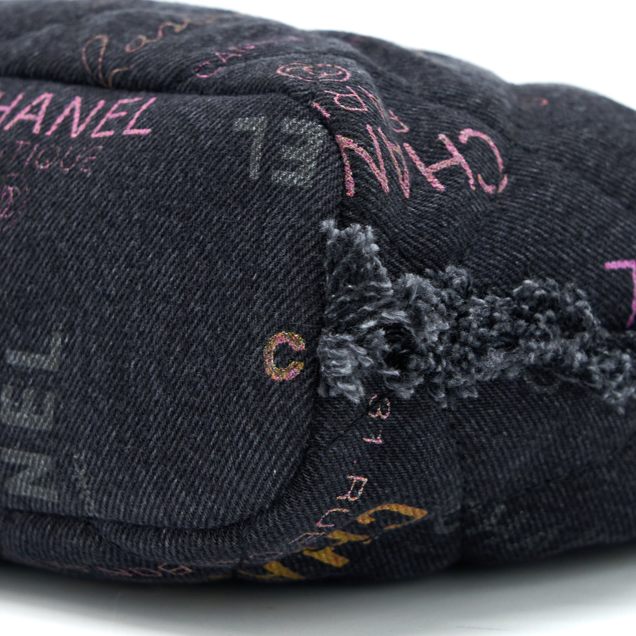 CHANEL 22P SMALL BLACK DENIM BUCKET BAG GHW (MICROCHIP)