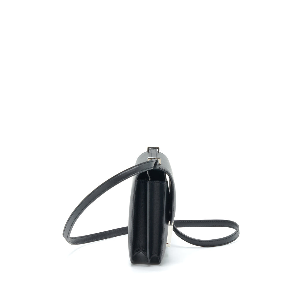HERMES MINI CONSTANCE MONSTEUR LEATHER LIZARD BUCKLE BLACK / OMBRE SHW