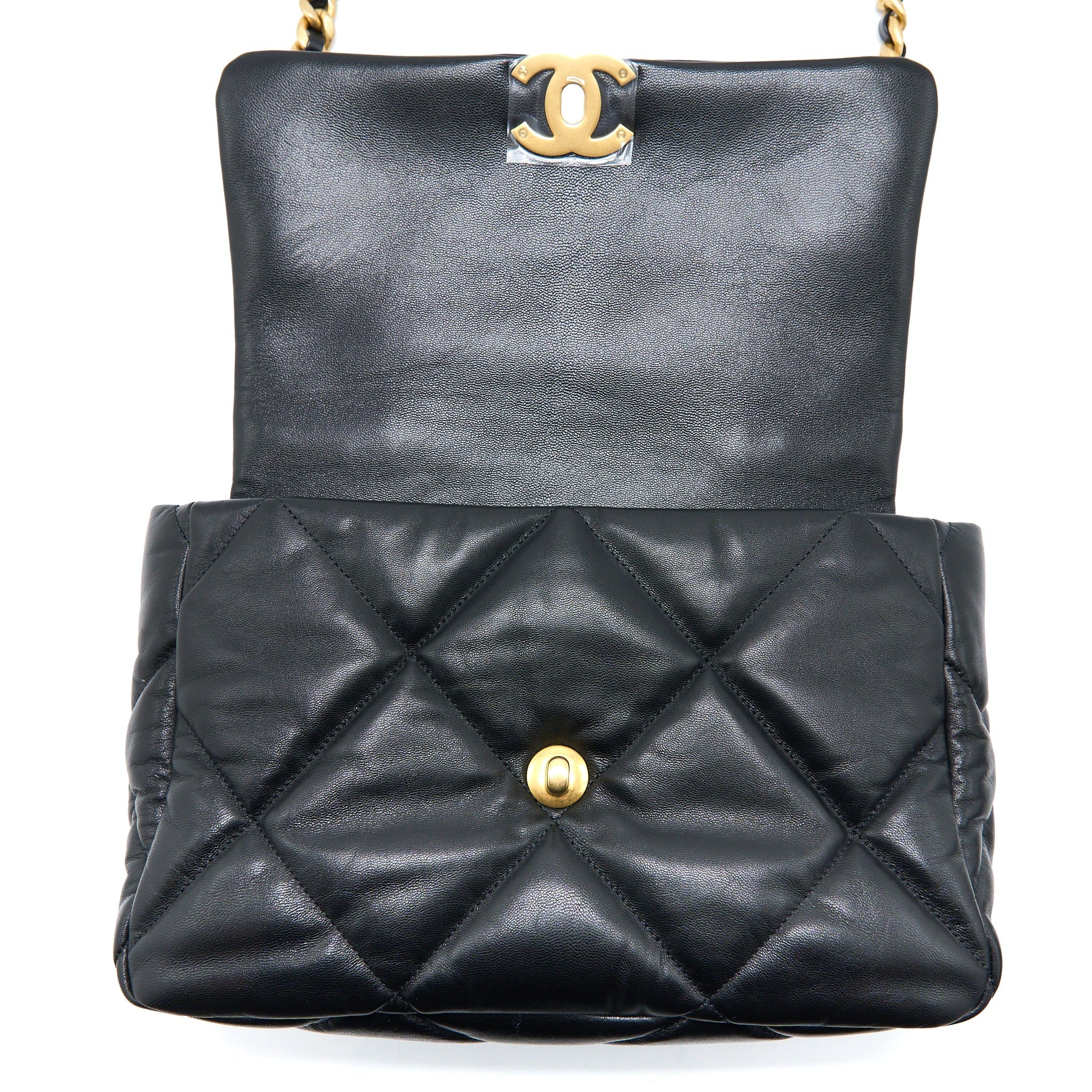 CHANEL MEDIUM 19 BAG GOATSKIN BLACK MULTICOLOUR HARDWARE