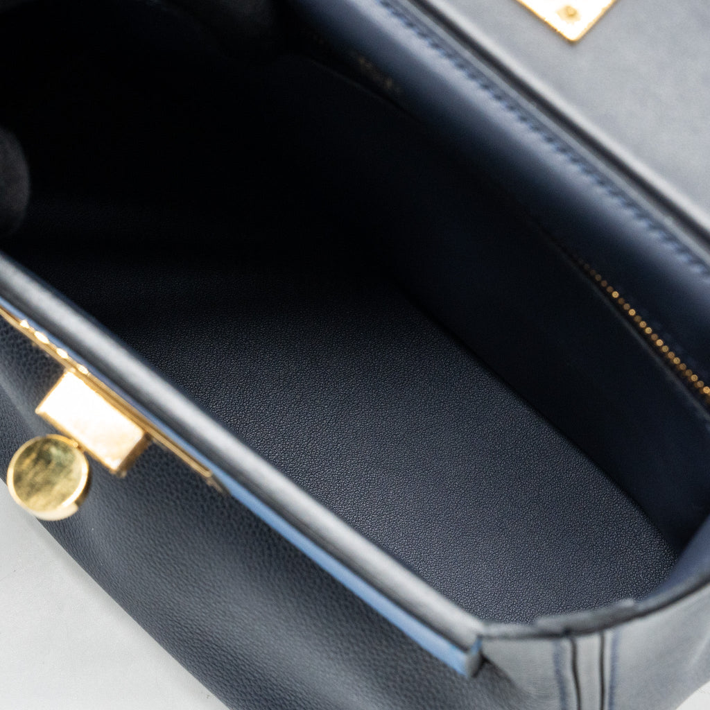 HERMES MINI 24/24 2424-21 BAG EVERCOLOR / SWIFT BLUE NUIT/CABAN/ZELLIGE  GHW