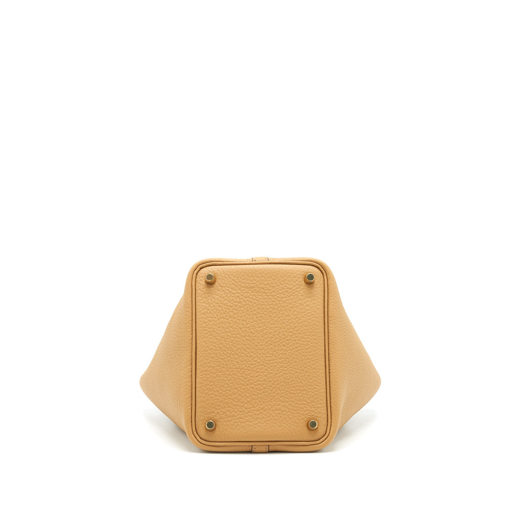 HERMES PICOTIN 18 LOCK BAG BISCUIT GHW