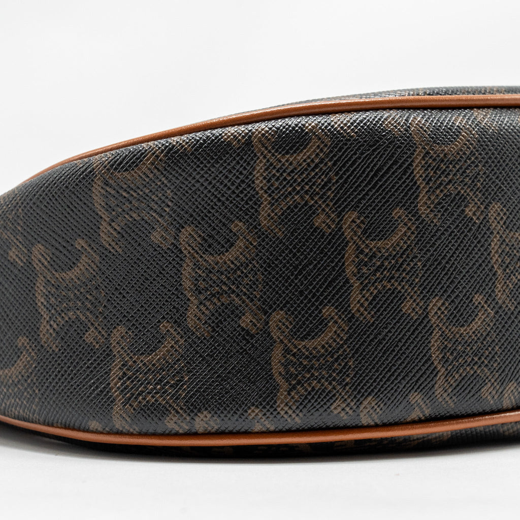 CELINE AVA BAG TRIOMPHE CANVAS / CALFSKIN BROWN GHW
