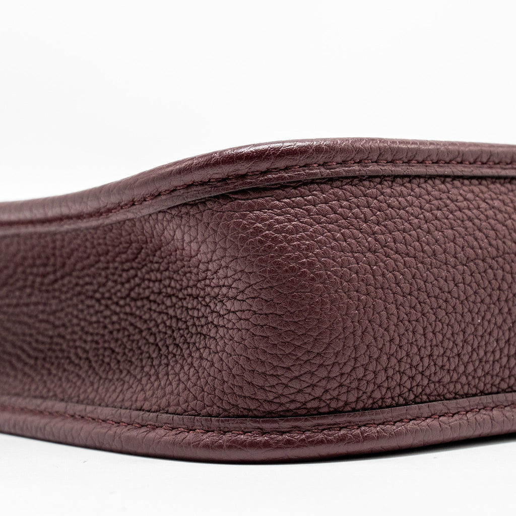 HERMES MINI EVELYNE TAURILLON MAURICE BORDEAUX GHW