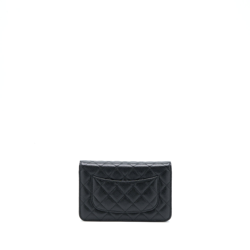 CHANEL CLASSIC WALLET ON CHAIN CAVIAR BLACK GHW