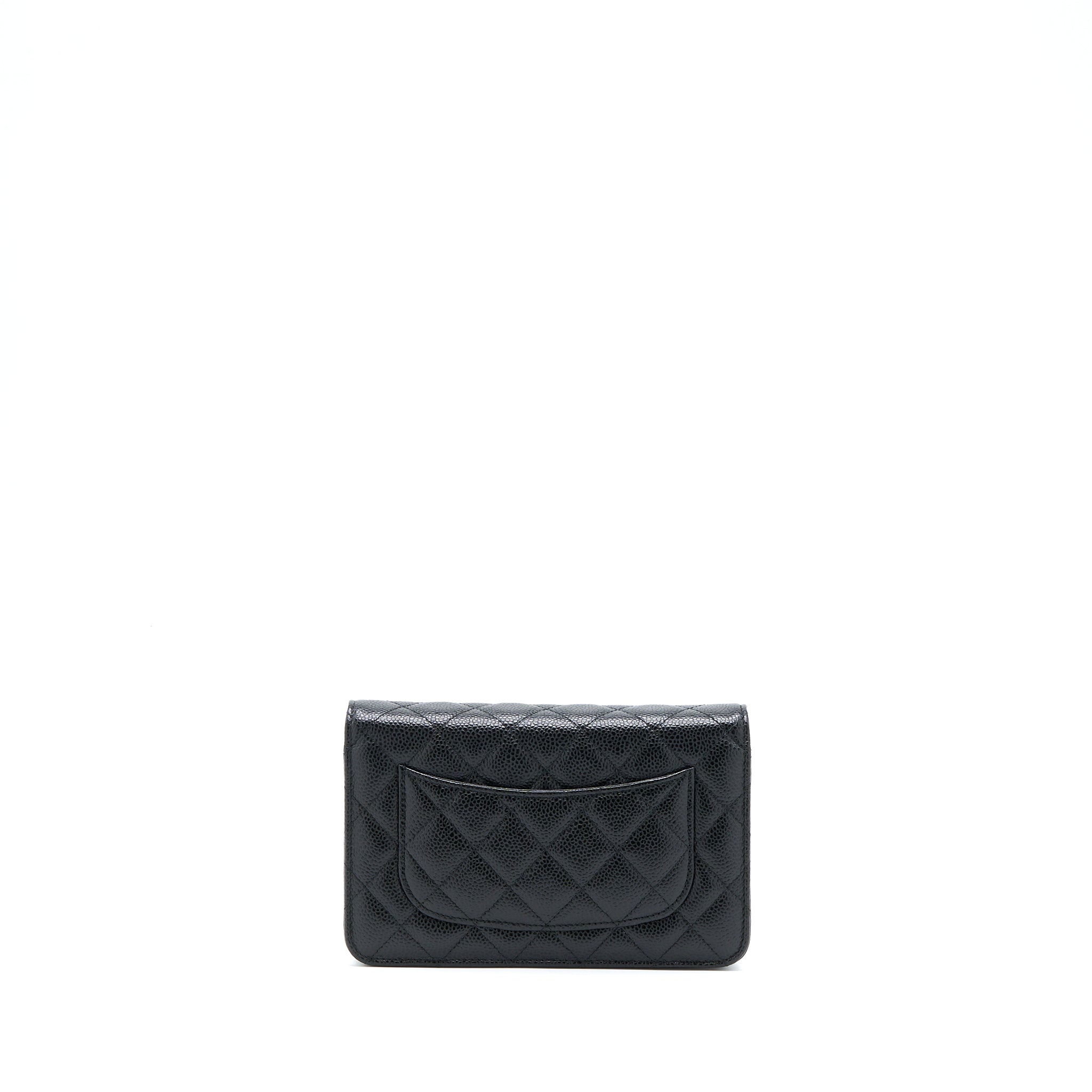 CHANEL CLASSIC WALLET ON CHAIN CAVIAR BLACK GHW