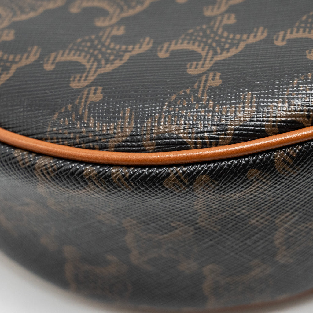 CELINE AVA BAG TRIOMPHE CANVAS / CALFSKIN BROWN GHW