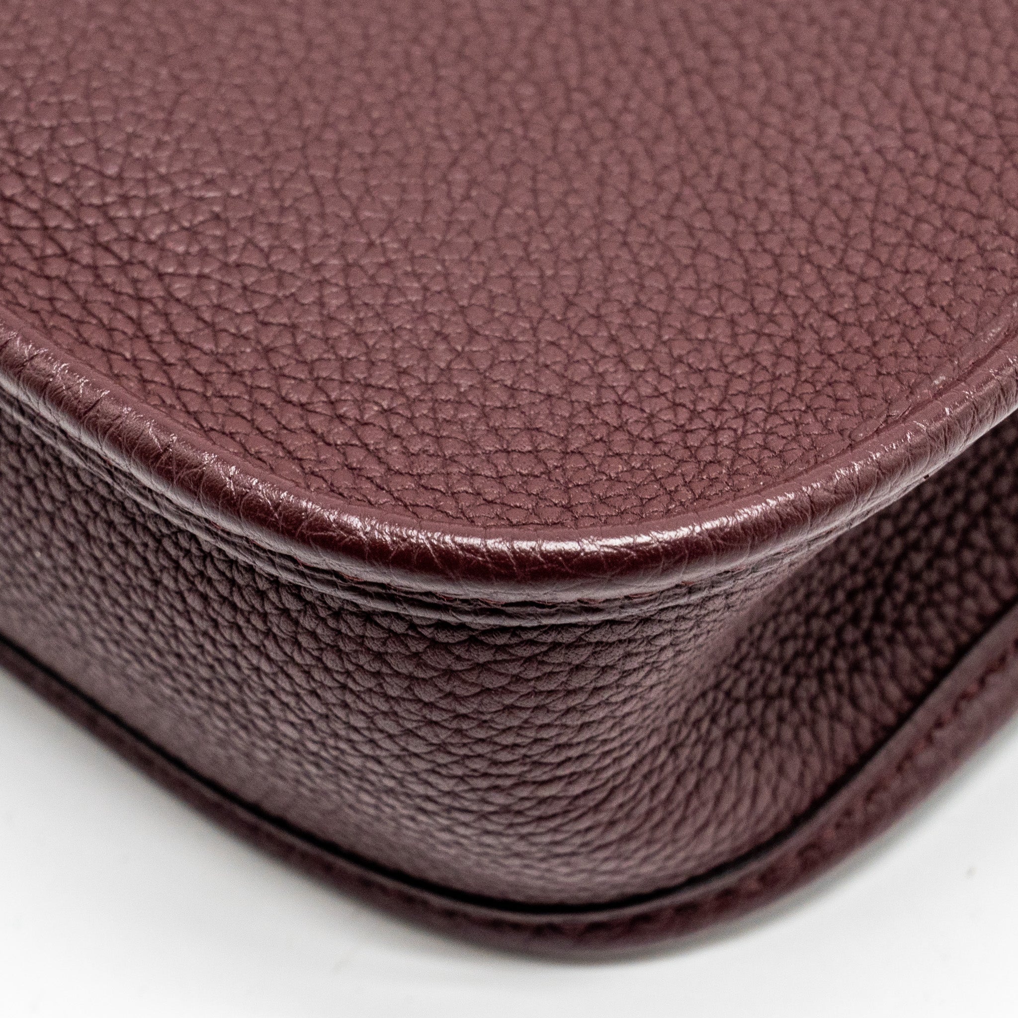 HERMES MINI EVELYNE TAURILLON MAURICE BORDEAUX GHW