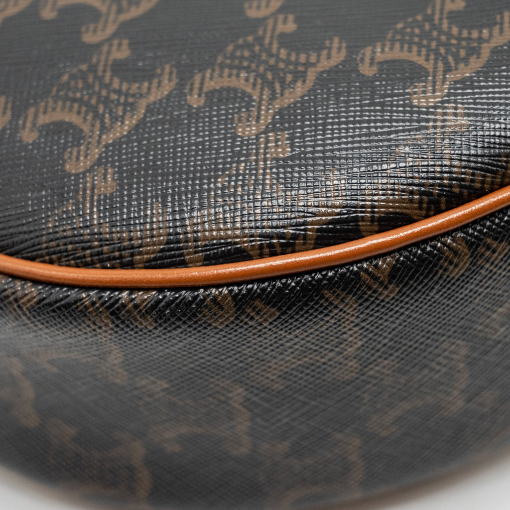 CELINE AVA BAG TRIOMPHE CANVAS / CALFSKIN BROWN GHW