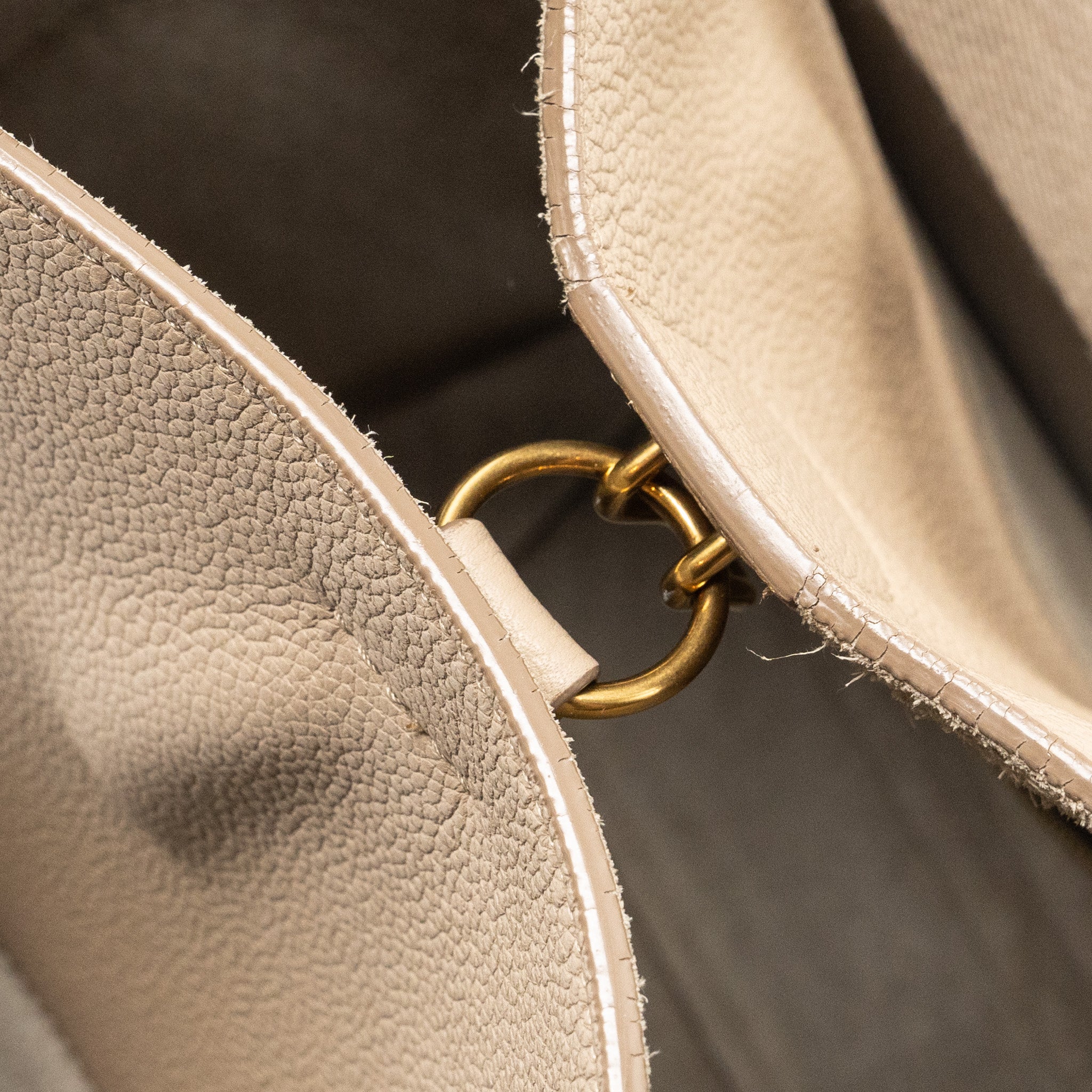 CELINE SANGLE BUCKET BAG CALFSKIN LIGHT GREY GHW