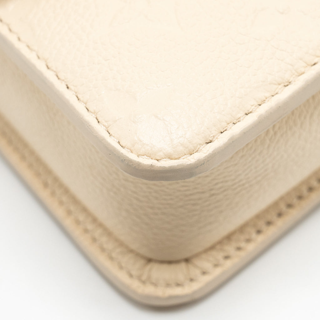 LOUIS VUITTON WALLET ON CHAIN MÉTIS MONOGRAM EMPREINTE CREAM GHW