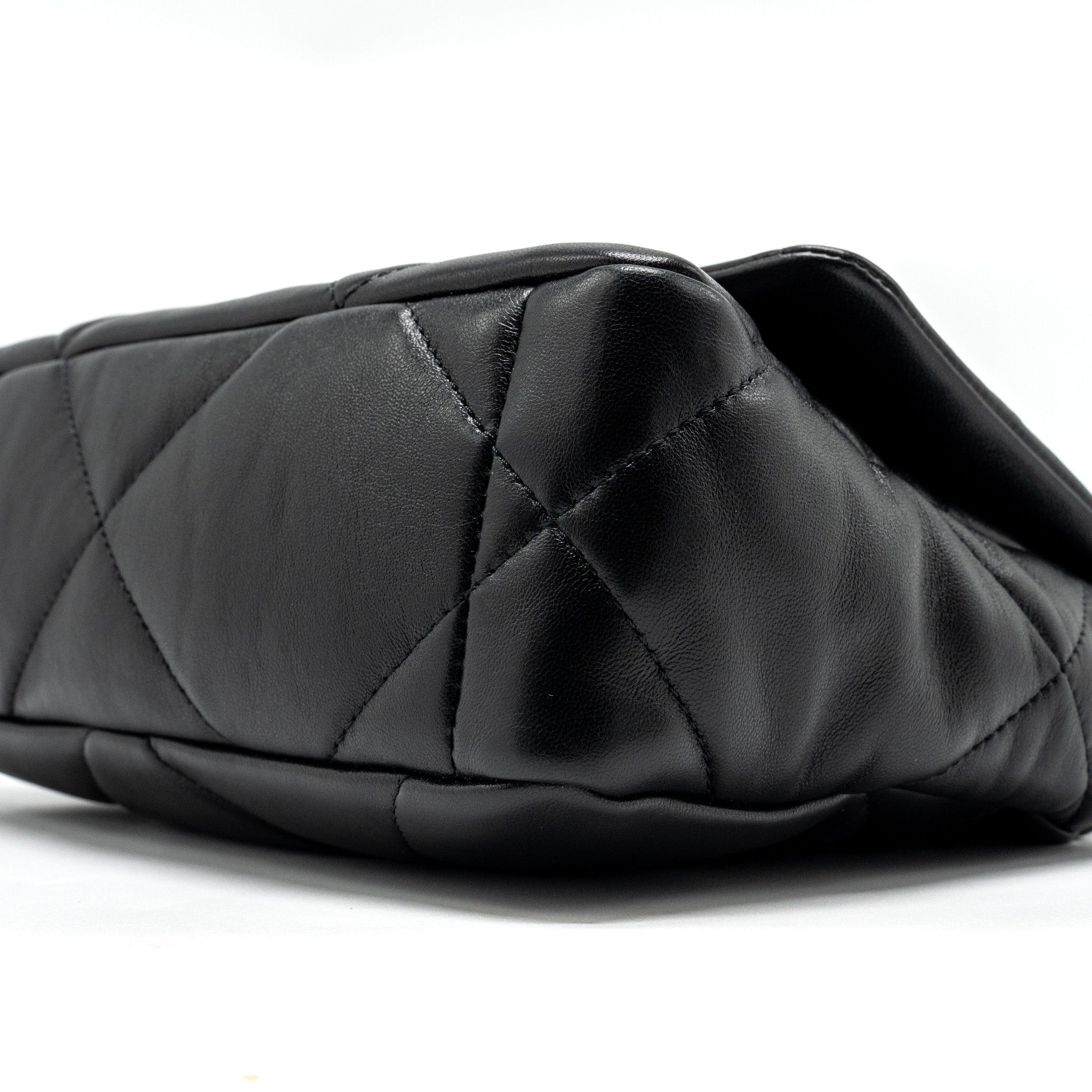 CHANEL SMALL 19 BAG LAMBSKIN BLACK MULTICOLOUR HARDWARE