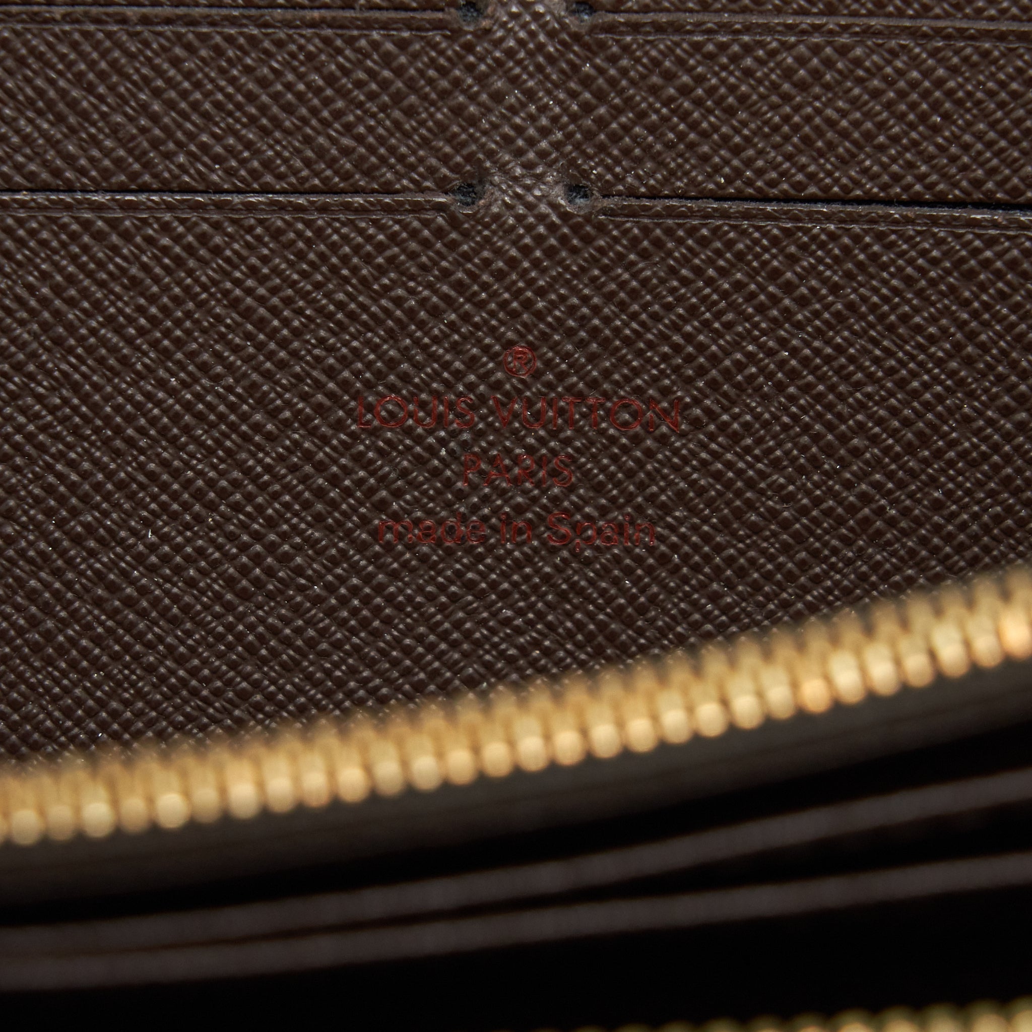 LOUIS VUITTON ZIPPER LONG WALLET DAMIER EBENE GHW