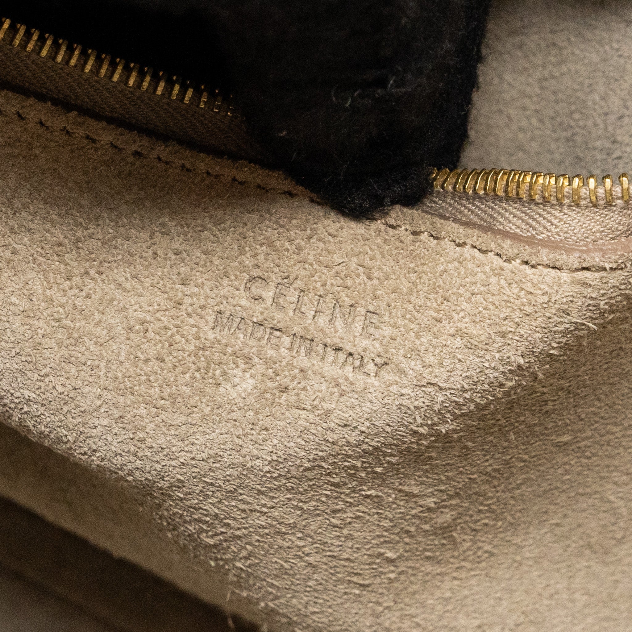 CELINE SANGLE BUCKET BAG CALFSKIN LIGHT GREY GHW