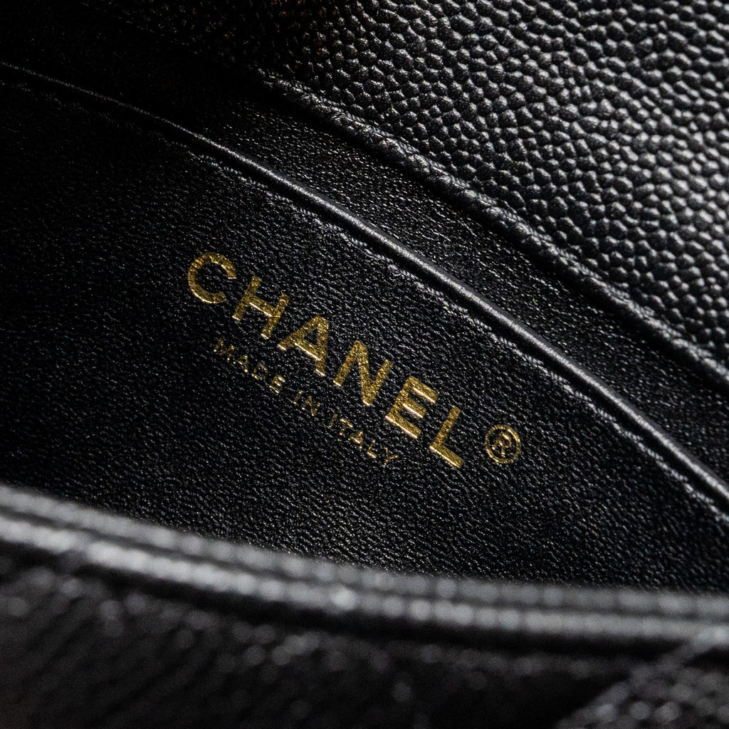 CHANEL 23P MINI COCO LOVE FLAP BAG CAVIAR BLACK GHW (MICROCHIP)