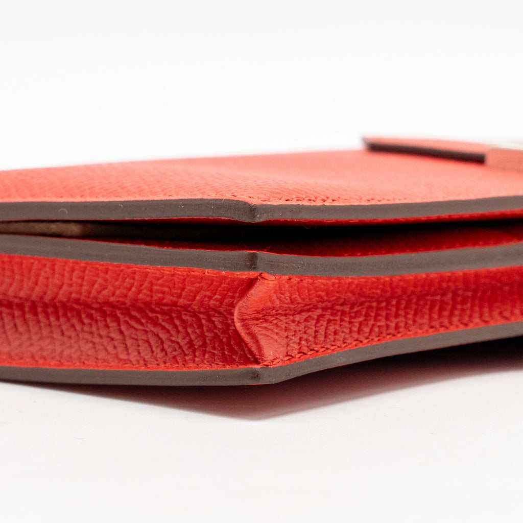 HERMES BÉARN WALLET EPSOM TOMATO RED SHW
