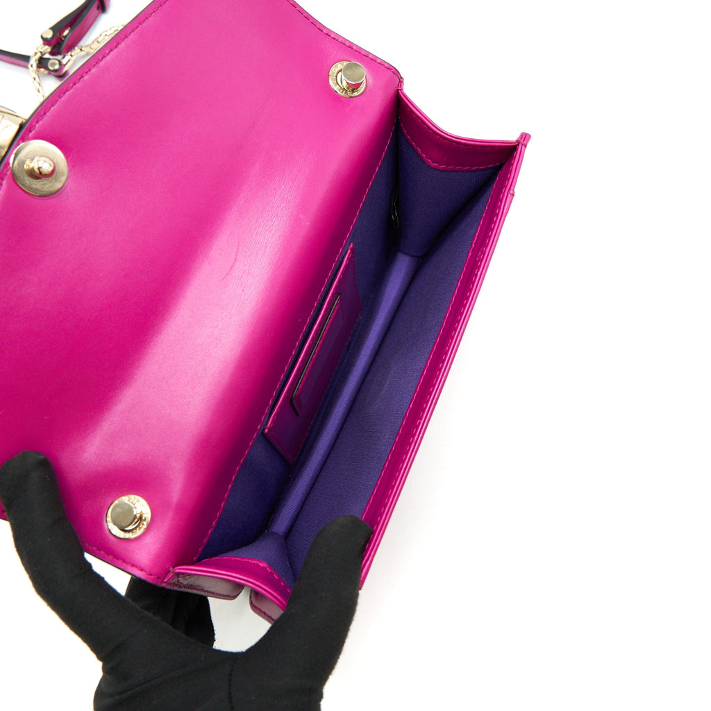 BVLGARI SERPENTI FOREVER CROSSBODY FLAP BAG IN DARK PINK
