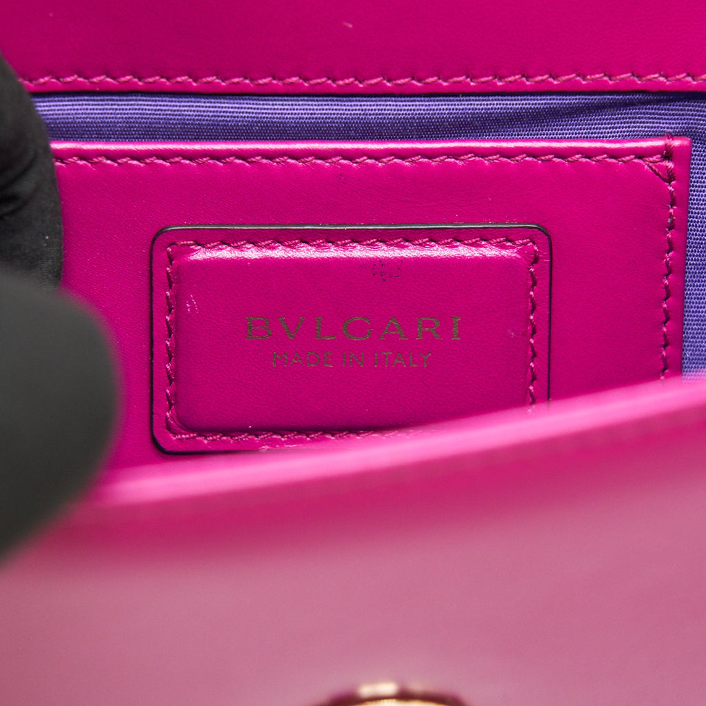 BVLGARI SERPENTI FOREVER CROSSBODY FLAP BAG IN DARK PINK