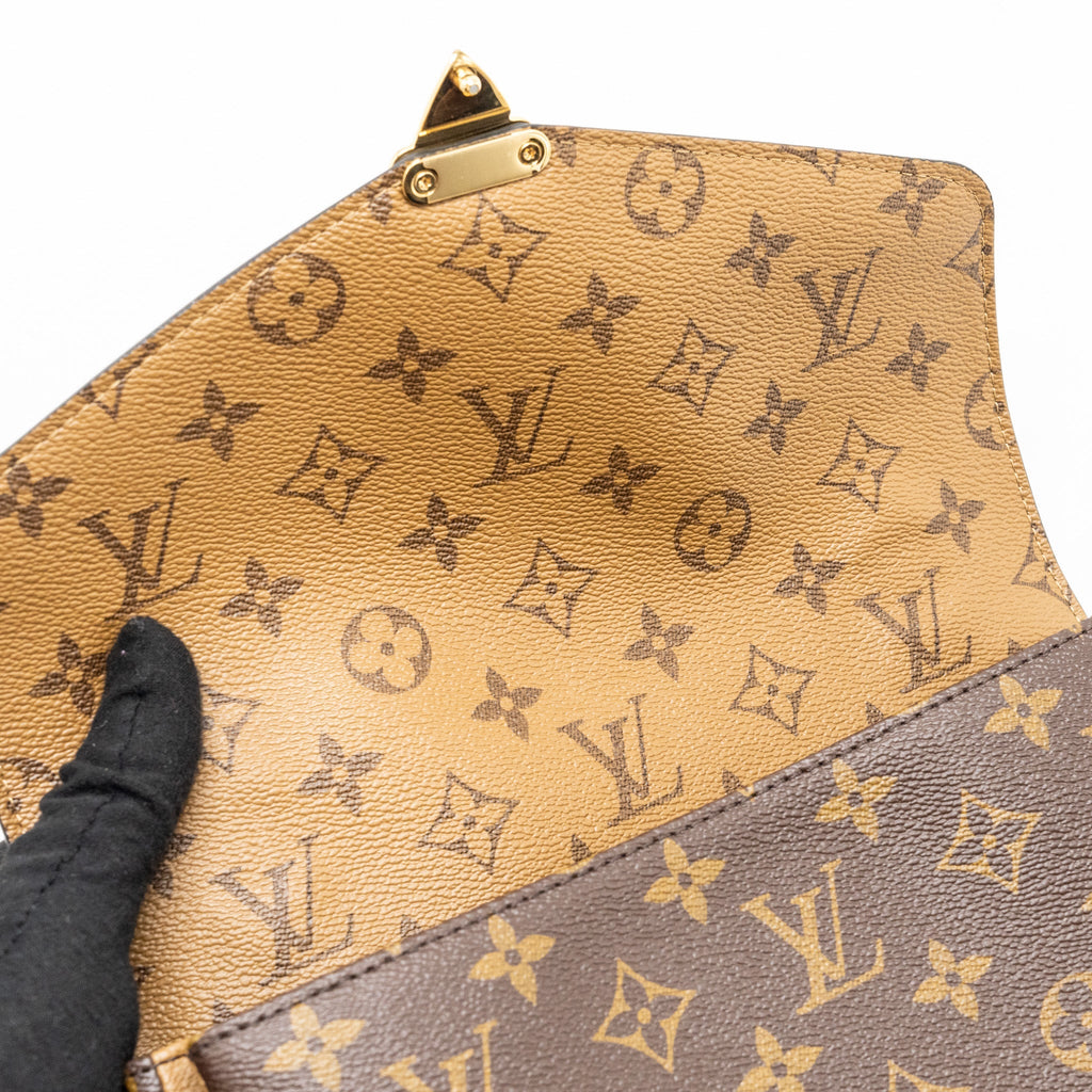 LOUIS VUITTON POCHETTE MÉTIS MONOGRAM REVERSE CANVAS GHW