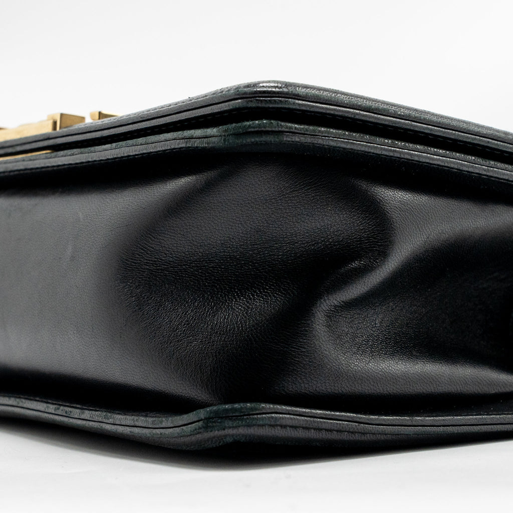 CHANEL MEDIUM BOY BAG LAMBSKIN BLACK GHW
