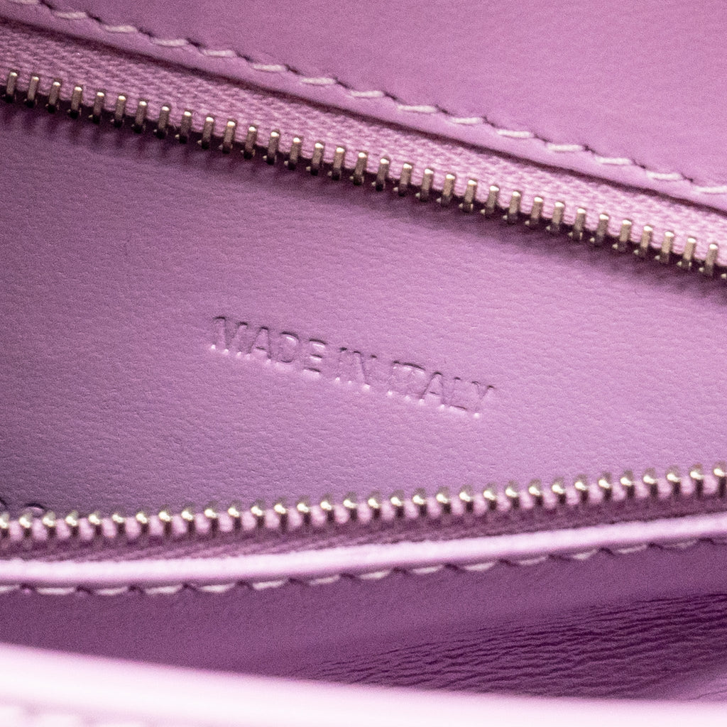 BALENCIAGA SMALL HOURGLASS BAG CALFSKIN LIGHT PURPLE SHW
