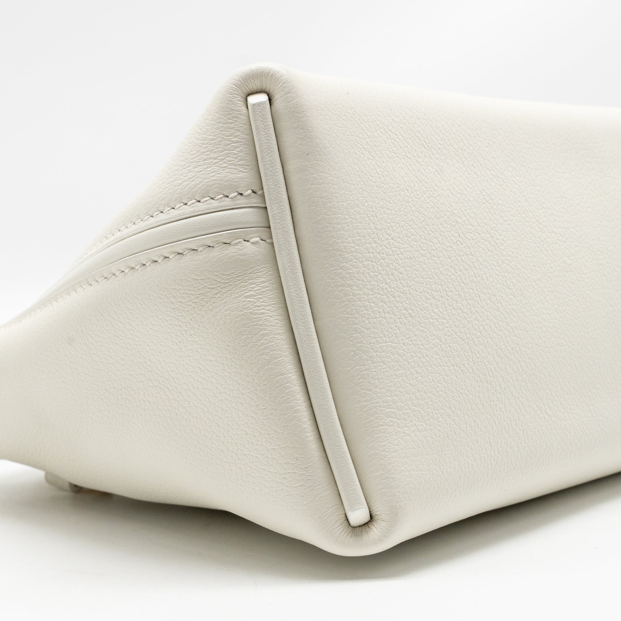 HERMES MINI 24/24 2424-21 BAG EVERCOLOR/SWIFT BLANC GHW
