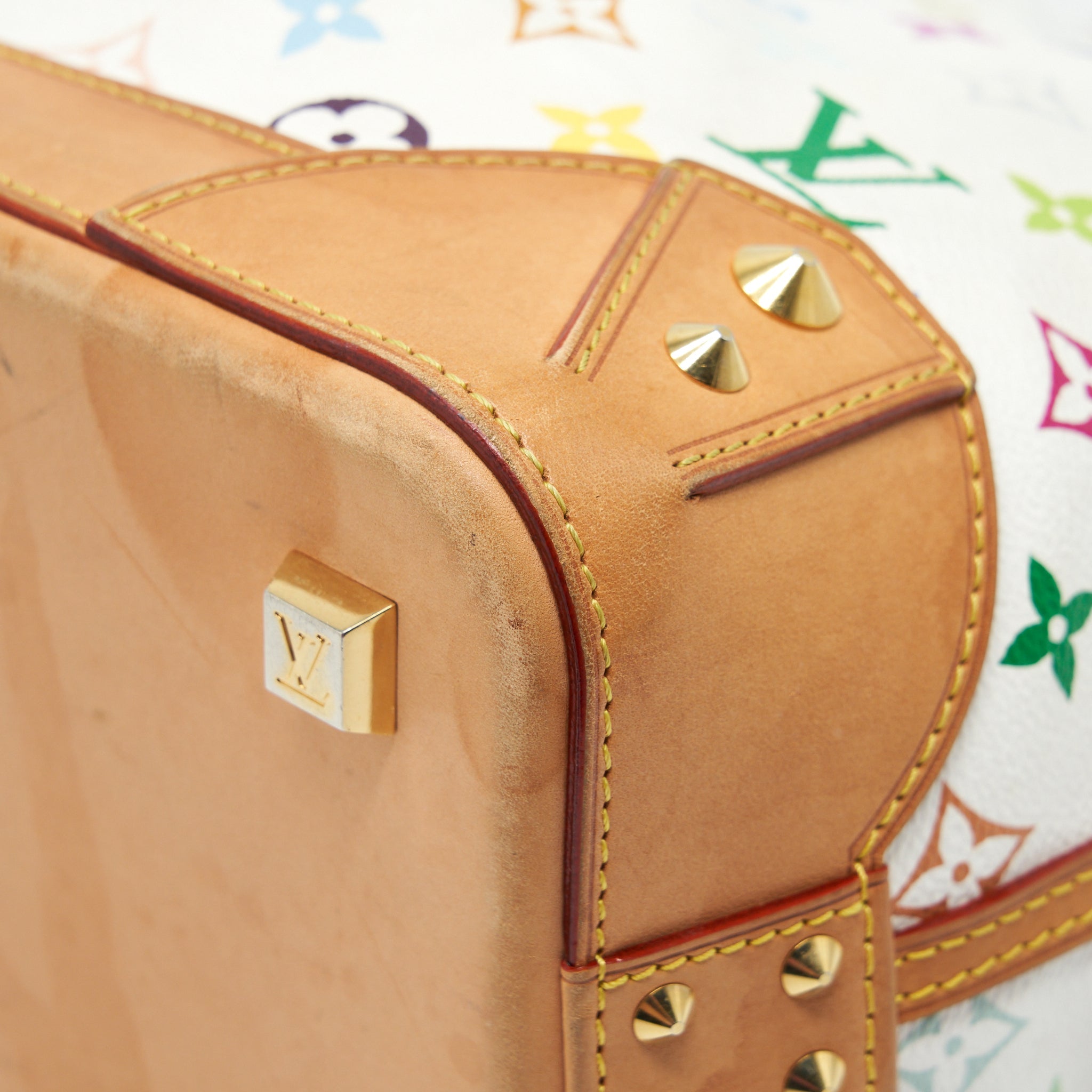LOUIS VUITTON TOTE BAG WHITE MONOGRAM MULTICOLOUR GHW