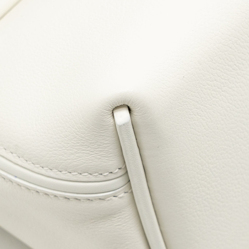 HERMES MINI 24/24 2424-21 BAG EVERCOLOR/SWIFT BLANC GHW
