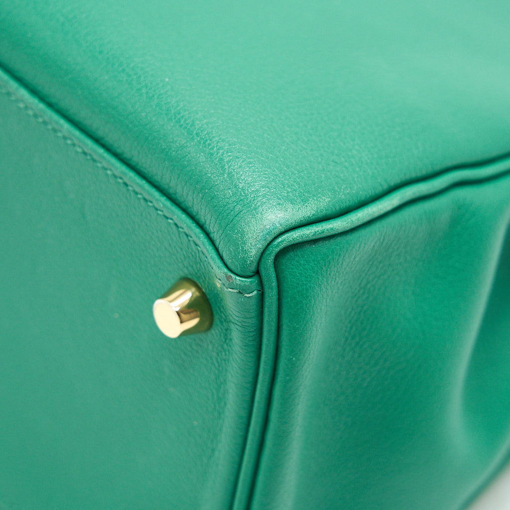 HERMES KELLY 28 EVERCOLOR U4 VERT VERTIGO GHW