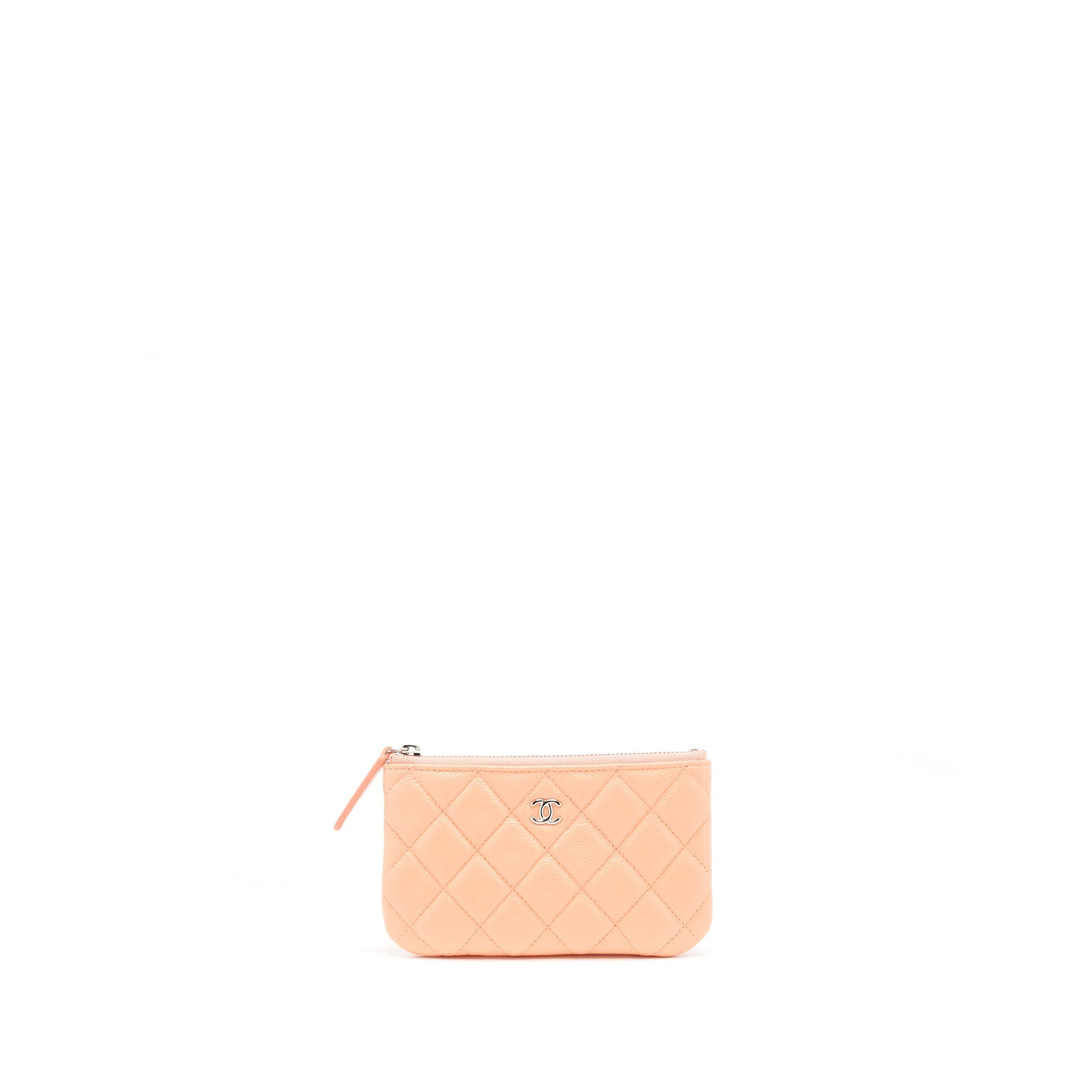 CHANEL MINI OCASE ZIP POUCH CORAL CAVIAR
