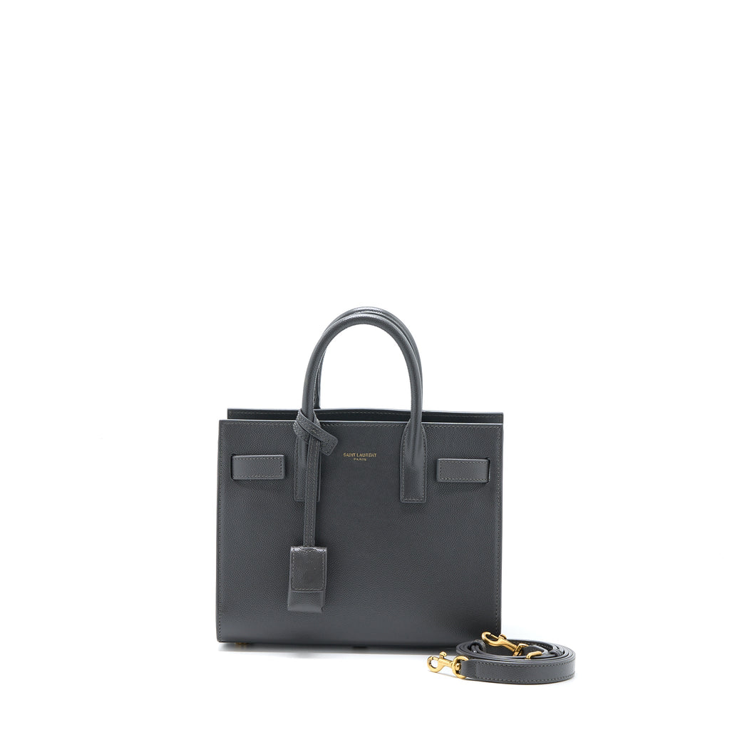 SAINT LAURENT/YSL SAC DE JOUR NANO GREY GHW