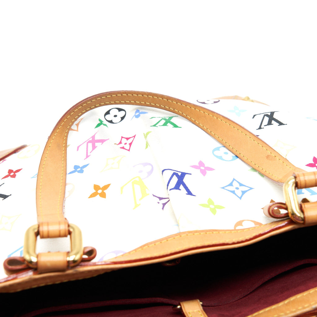 LOUIS VUITTON TOTE BAG WHITE MONOGRAM MULTICOLOUR GHW