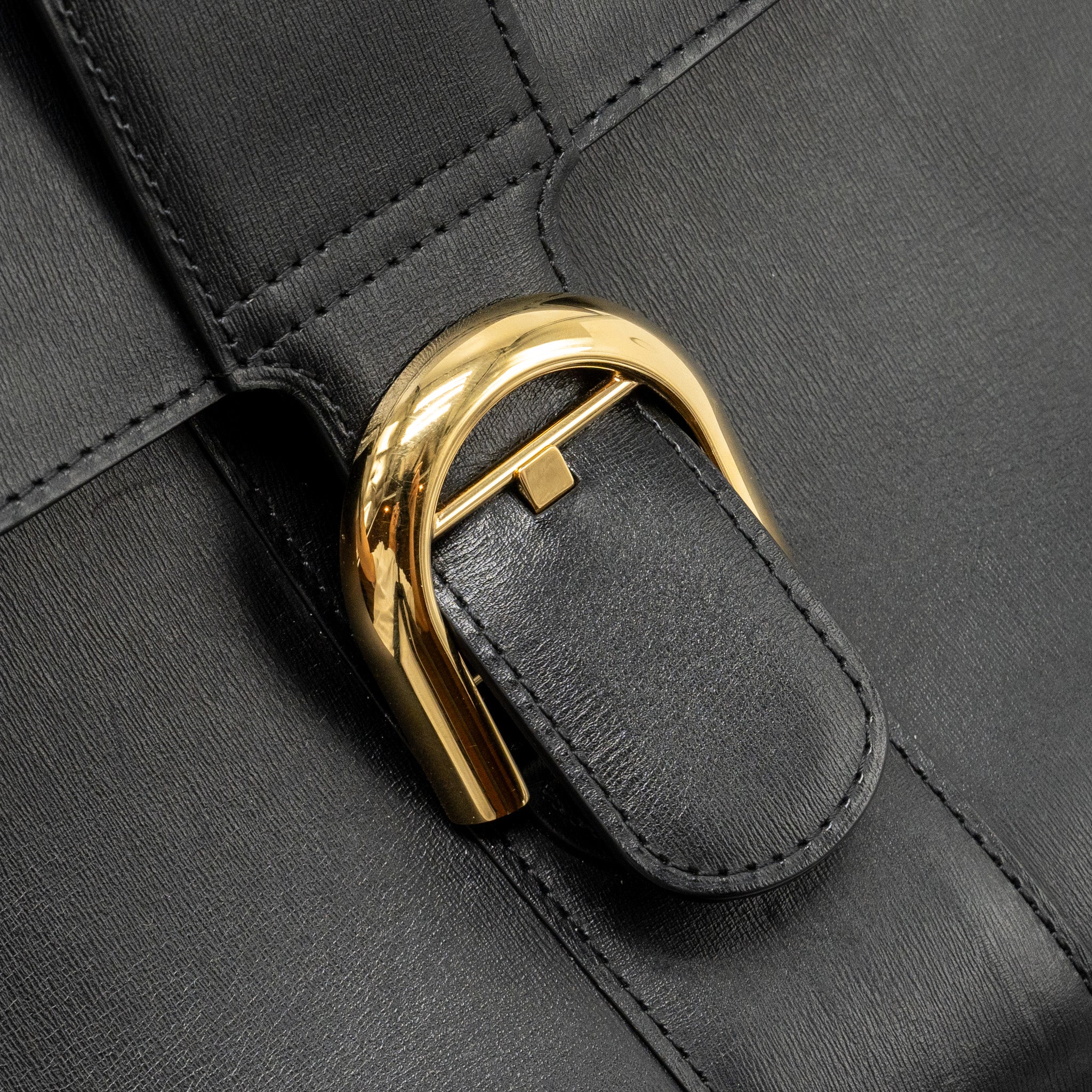 DELVAUX BRILLIANT MM CALFSKIN BLACK GHW